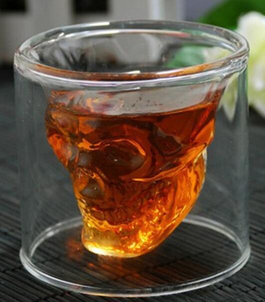 Skull Skull Double Transparent Glass